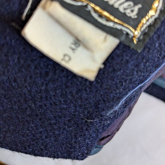 Vintage Wool Pea Coat 2T Navy Blue Nautical Preppy Classic Anchor Gold Button - Picture 9 of 11